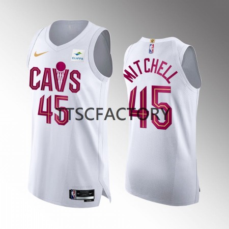 Dres Cleveland Cavaliers Donovan Mitchell 45 Nike 2022-23 Association Edition Bijela Swingman - Muške